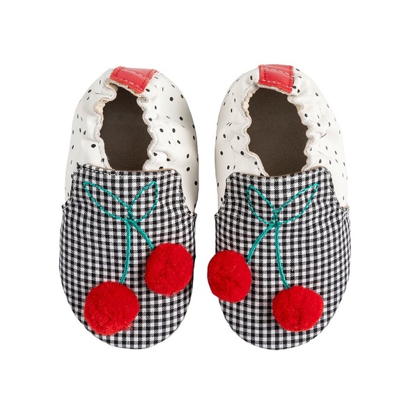 Robeez Soft Sole Shoes in Cherry Print. Size 0-6 Months. - Picture 3 of 3